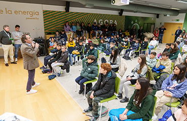 Recepción de Juan Carlos Hernández, CEO de Master Battery, a los alumnos del Colegio Hans Christian Andersen de Rivas-Vaciamadrid