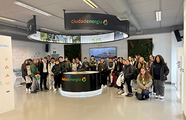 Grupo 2 de 3º de ESO del IES Manuela Malasaña durante su visita a Ciudadenergía